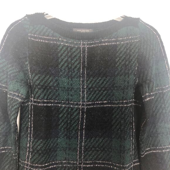 Ann Taylor Petite Wool Blend Color Block Sweater - Picture 3 of 11